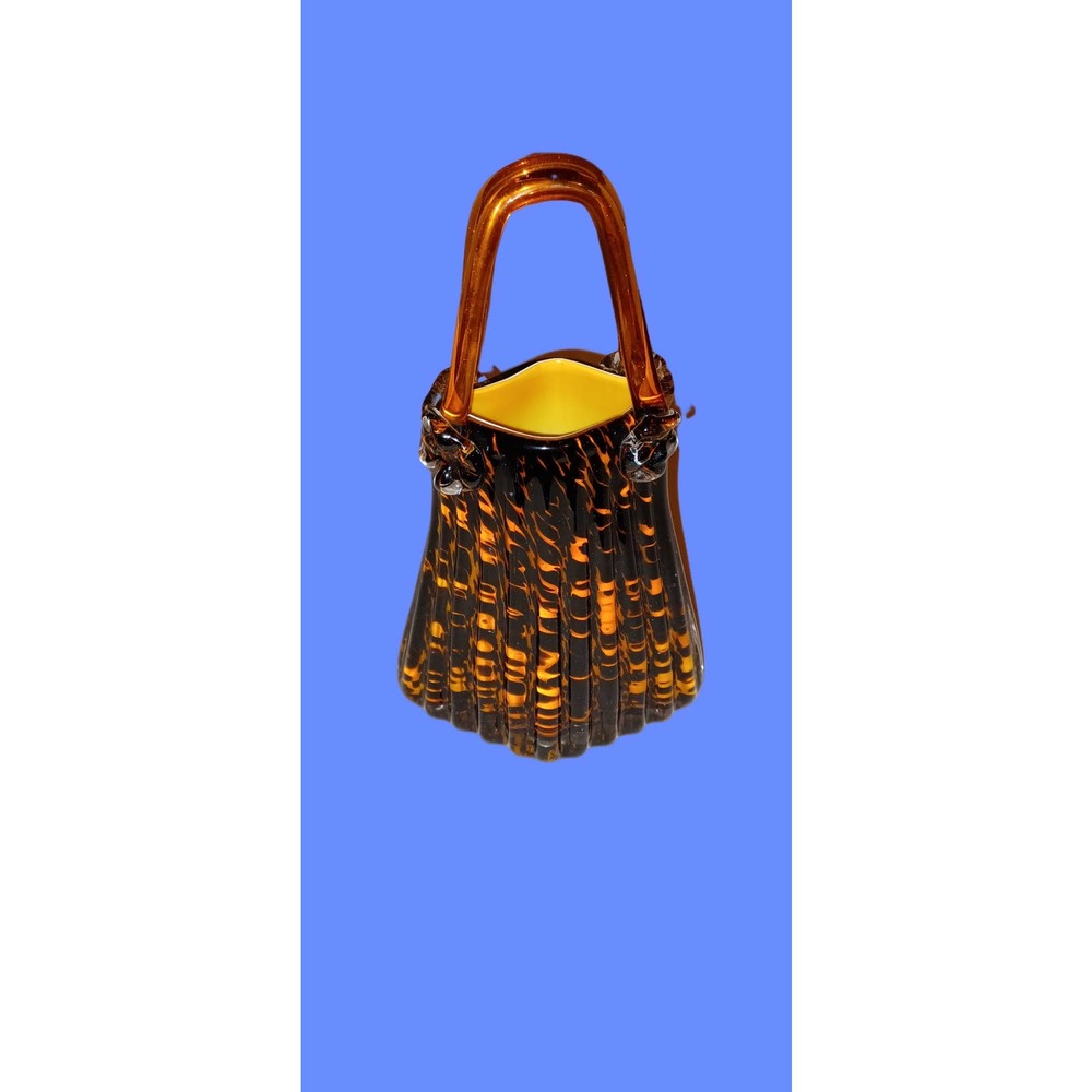 Murano or Murano Style Glass Purse Vase